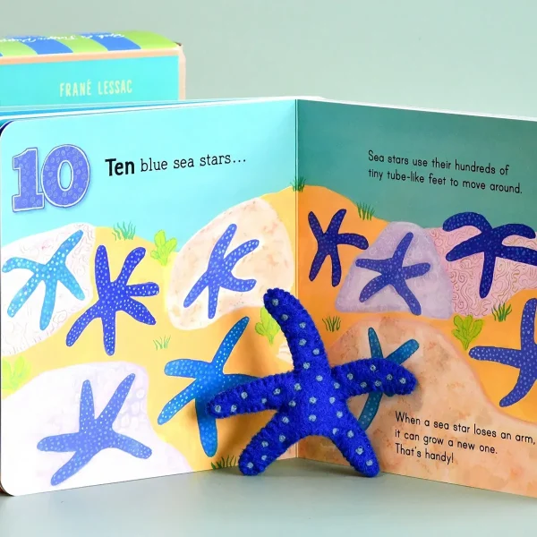 Australian Geographic Puppets-Australia Under the Sea 1, 2, 3 by Frané Lessac - Book and Finger Puppet Set