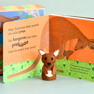 Australian Geographic Puppets-Australian Baby Animals by Fran Lessac - Book and Finger Puppet Set