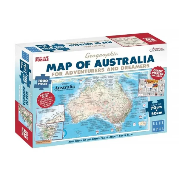 Australian Geographic Puzzles-Adventurers & Dreamers Puzzle and Poster 1000 pcs