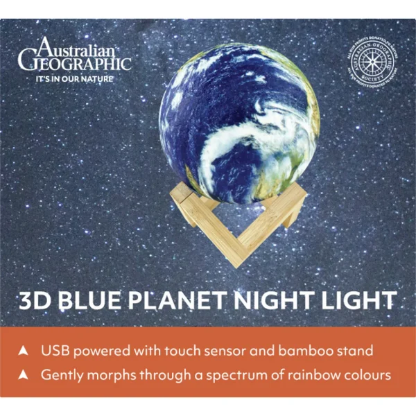 Australian Geographic Lights-3D Lamp - Blue Planet USB