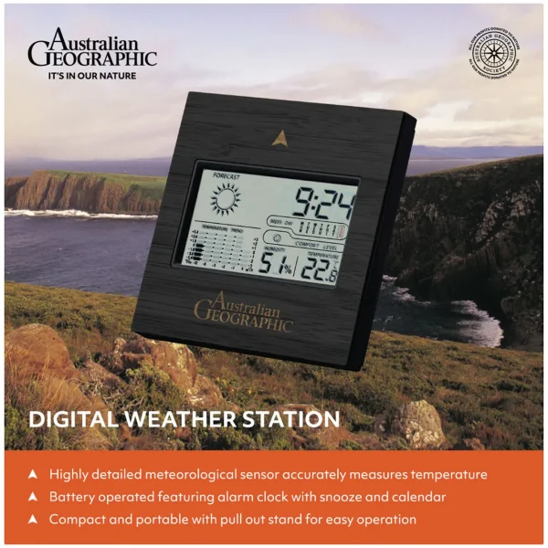 Australian Geographic Weather | Tech-Digital Weather Station - Dark Wood