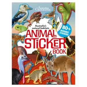 Kids Australian Geographic Activity Books | Animals & Nature-Australia's Natural Habitats Animal Sticker Book