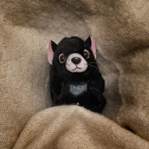 Australian Geographic Plush & Soft Toys | 0-24 Months-Baby Handfuls Tassie Devil Soft Toy