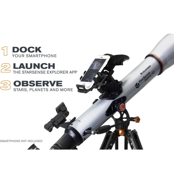 Australian Geographic Telescopes-Celestron Starsense Explorer™ lT 70AZ smartphone app-enabled refractor telescope