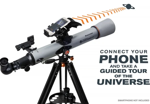 Australian Geographic Telescopes-Celestron Starsense Explorer™ lT 70AZ smartphone app-enabled refractor telescope