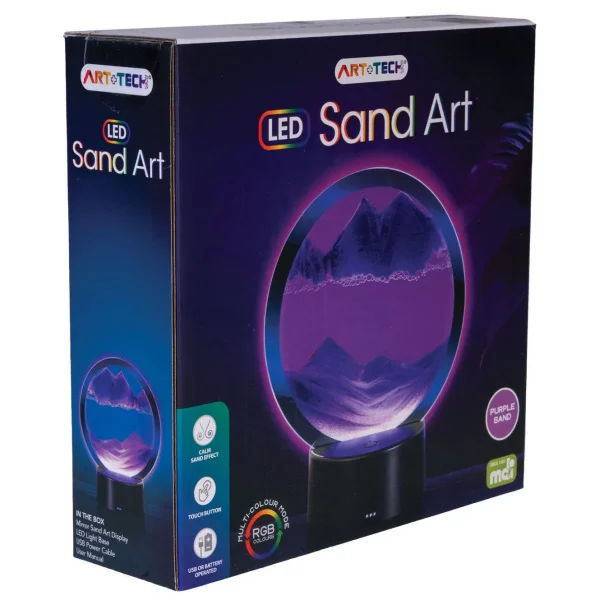 Australian Geographic 8+ Years | Lights-Circular LED Sand Art - Purple