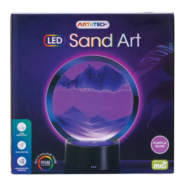 Australian Geographic 8+ Years | Lights-Circular LED Sand Art - Purple