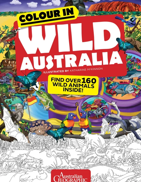 Kids Australian Geographic Activity Books | Age 8+-Colour In Wild Australia