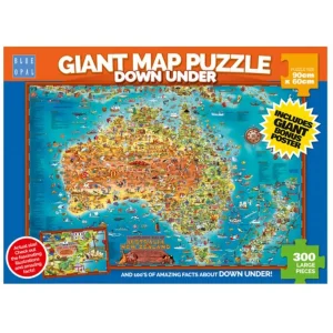 Australian Geographic Puzzles | Puzzles-Down Under Giant Map Puzzle 300pc