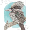 Australian Geographic Accessories | Greeting Cards-Eye on You - Kookaburra Greeting Card by Shannon Dwyer