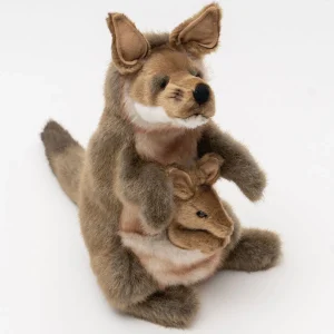 Australian Geographic Plush & Soft Toys | 0-24 Months-Hansa Kangaroo And Joey Puppet