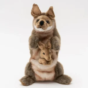 Australian Geographic Plush & Soft Toys | 0-24 Months-Hansa Kangaroo And Joey Puppet