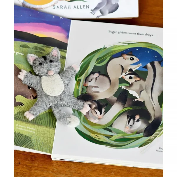 Australian Geographic Puppets-Jumping Joeys Finger Puppets and Book Set by Sarah Allen