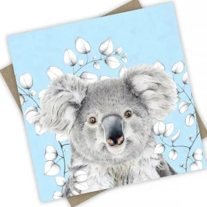 Australian Geographic Accessories | Greeting Cards-Koala Blue Greeting Card from PopcornBlue