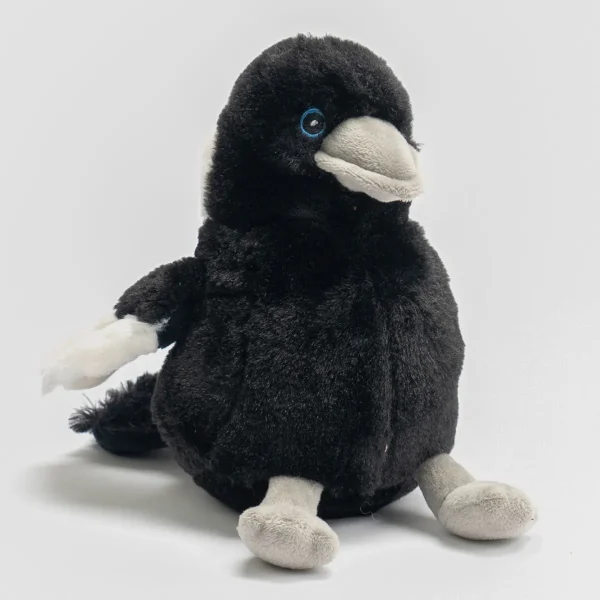 Australian Geographic Plush & Soft Toys | 0-24 Months-Melba Magpie Plush Toy - 20cm