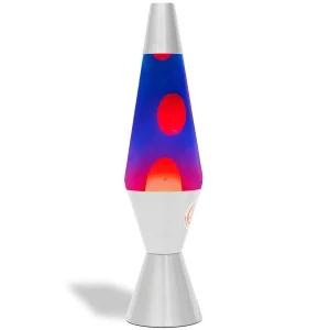 Australian Geographic 8+ Years | Lights-Retro Silver Lava Lamp Blue/Red Wax - 37cm