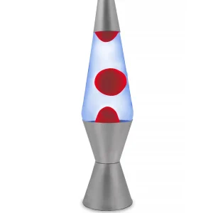 Australian Geographic 8+ Years | Lights-Retro Silver Lava Lamp Blue/Red Wax - 37cm