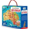 Australian Geographic 8+ Years | Puzzles-Sassi Travel, Learn and Explore - Puzzle and Book Set - Australia, 210 pcs