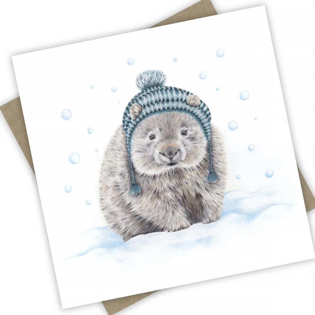 william_winter_wombat_greeting_card_from_popcornblue_0.webp Australian Geographic Accessories | Greeting Cards-William Winter Wombat Greeting Card from PopcornBlue